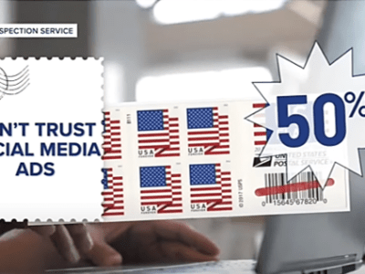 Seasons Greetings with MAIL SCAMs: a txt msg, counterfeit stamps & a surprise&nbsp;package!