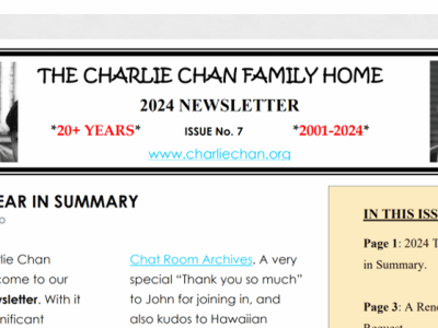 The 2024 Charlie Chan Family Home&nbsp;Newsletter